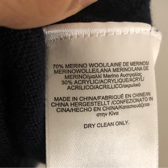 Men’s Brooks Brothers quarter zip merino wool blend black lightweight sweater M - Picture 8 of 9